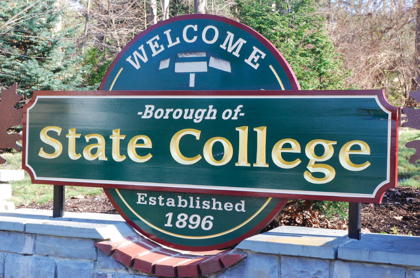 State College, PA Welcome Sign